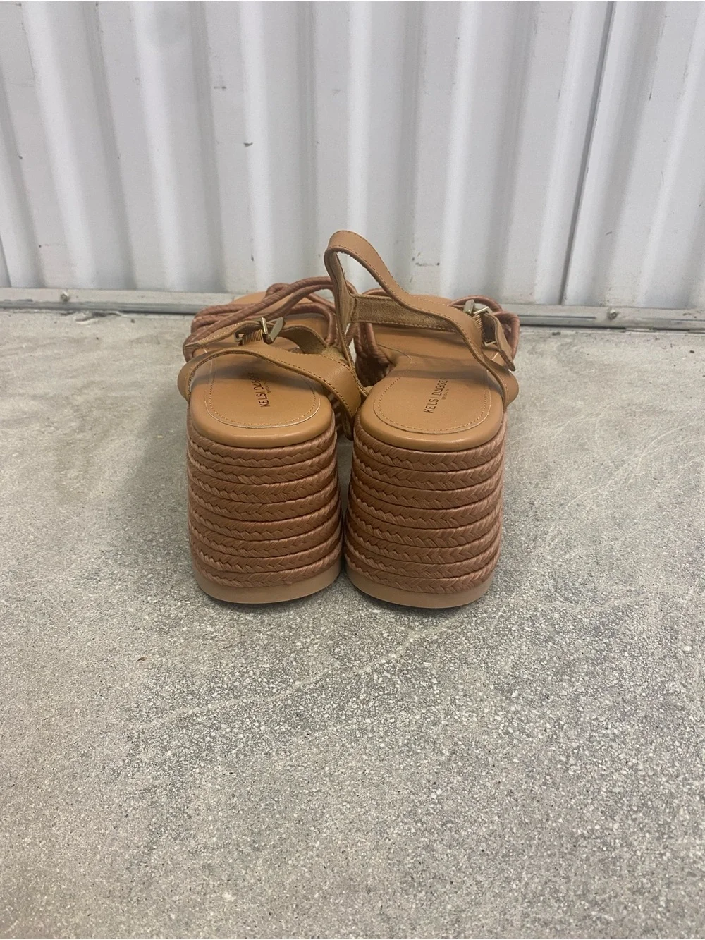 NEW Kelsi Dagger Tan Platform Rope Sandals, Size 9